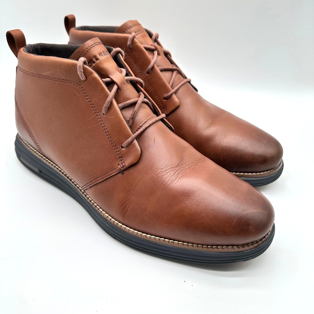 Cole Haan Grand 360 Chukka Boots Mens British Tan Leather FlowerFoam